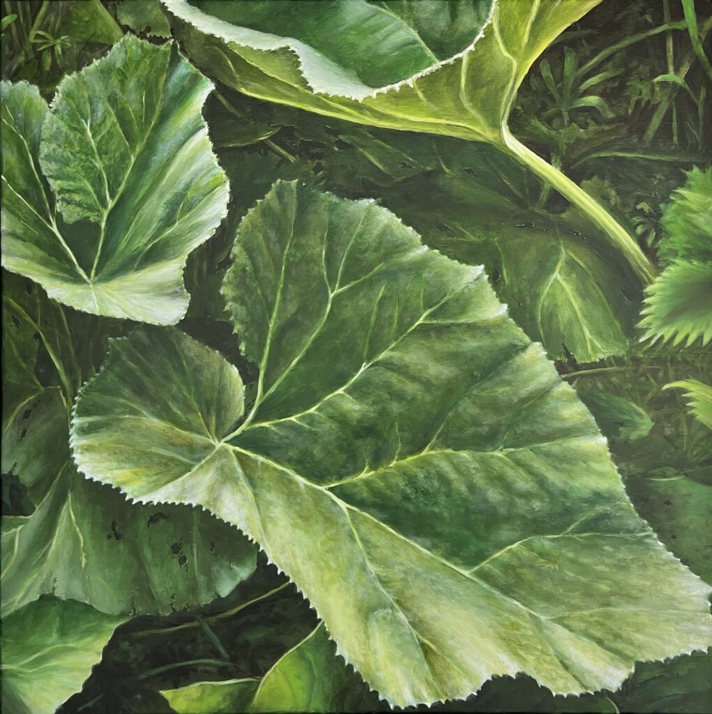 Grün II - Am Wasser, Acryl/Lwd, 100x100 cm, 2026
