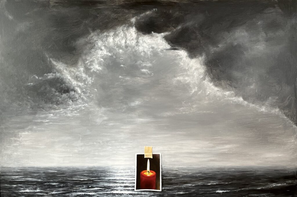Wolken 5, Acryl/Lwd, 80x120 cm, 2026